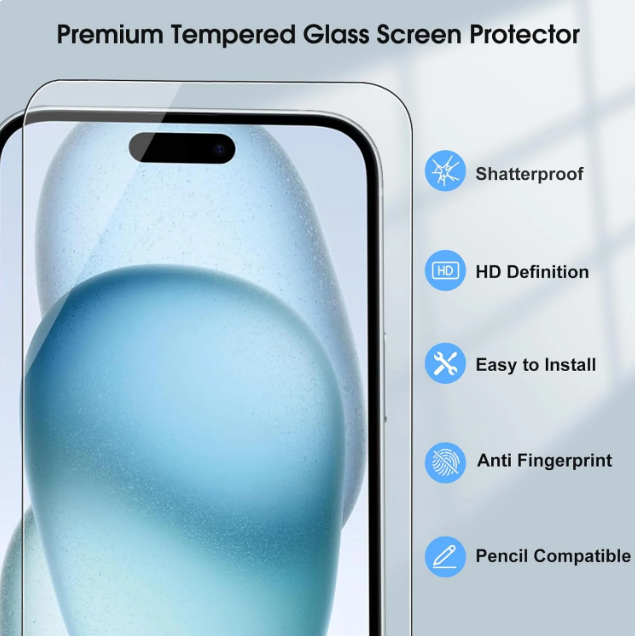 iPhone Premium Clear Screen Protector (2 PACK)