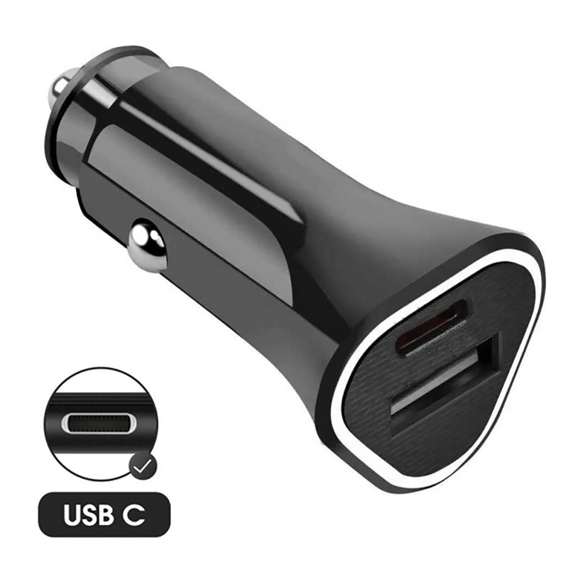 USB with USBC Car Adapter