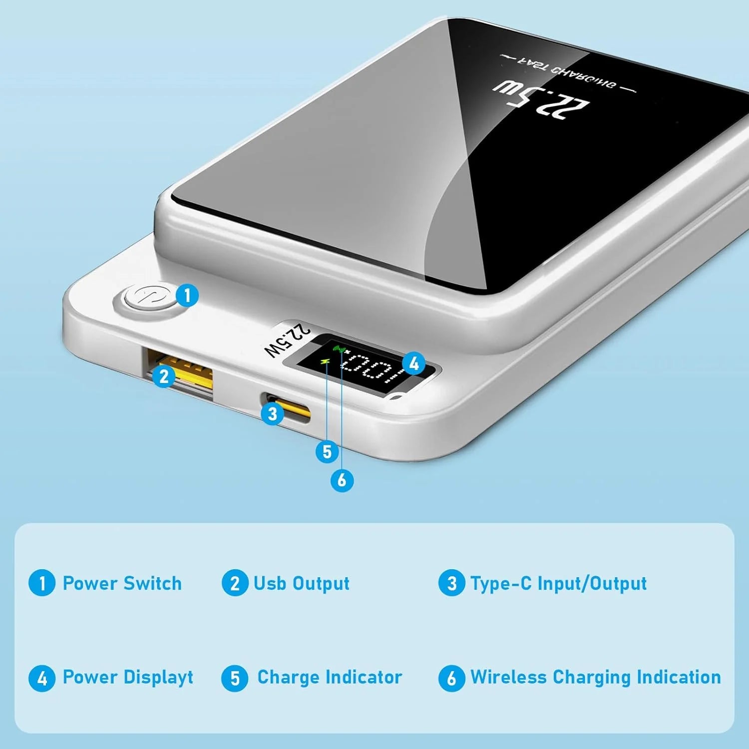 Magnetic Power Bank WW60 (10000mah)